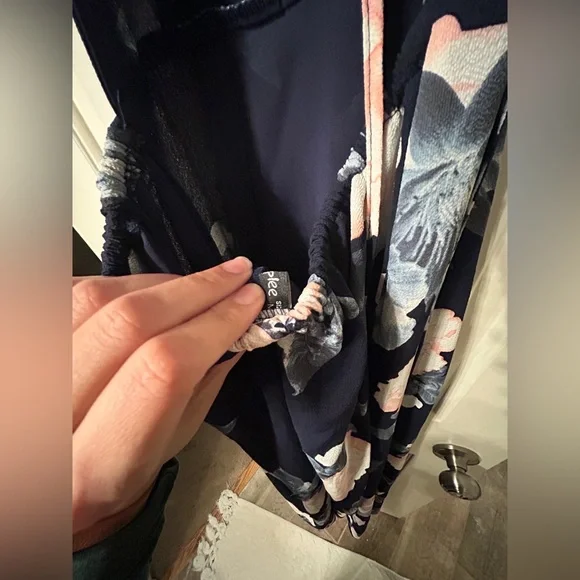 SIMPLEE Women Backless V Neck Floral Split Maxi Dress, Size M boho beach stretch - Picture 8 of 9